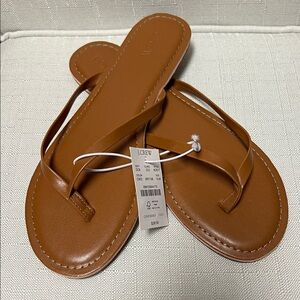 J. Crew Tan Flip Flops 10
